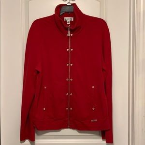 St John Sport Women’s Zip up Red Jacket SZ M